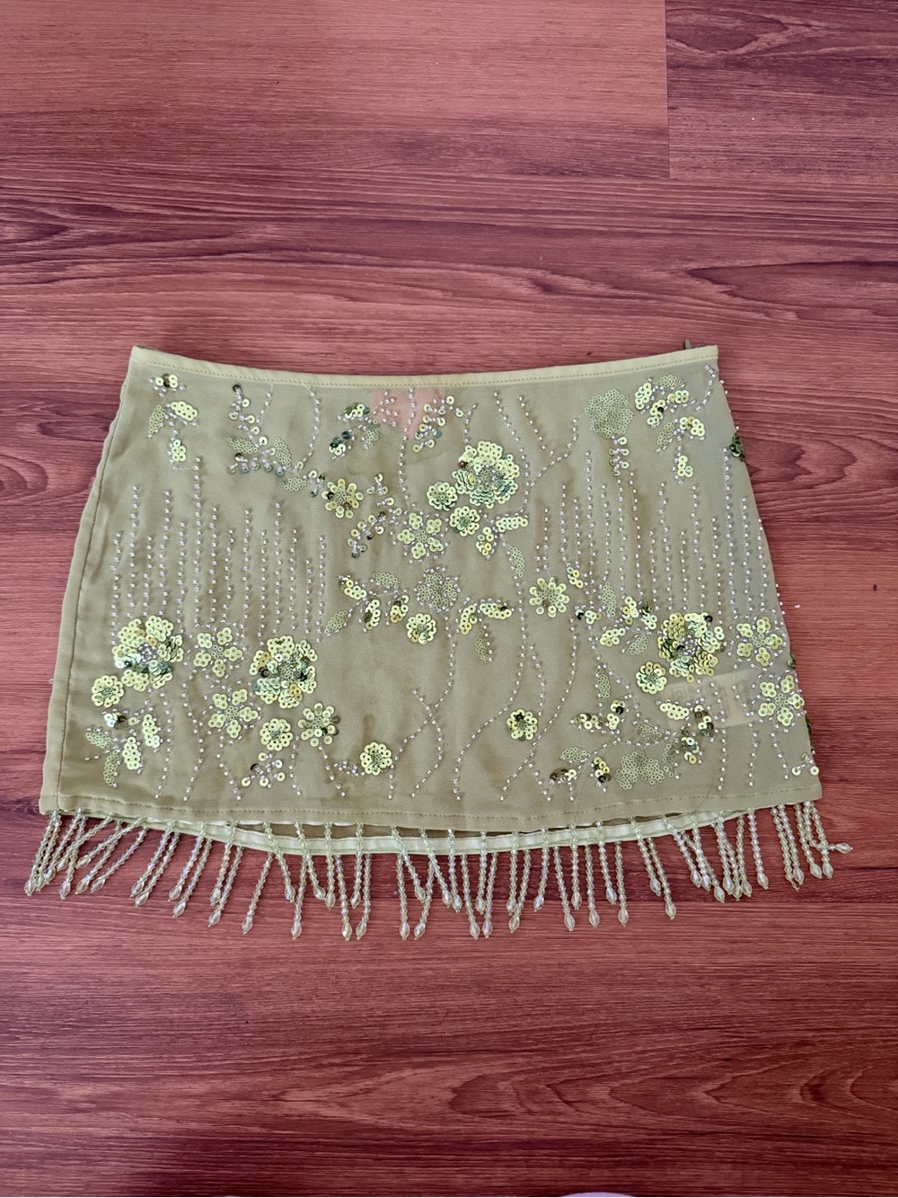 Edikted Sheer Sequin Mini Skirt